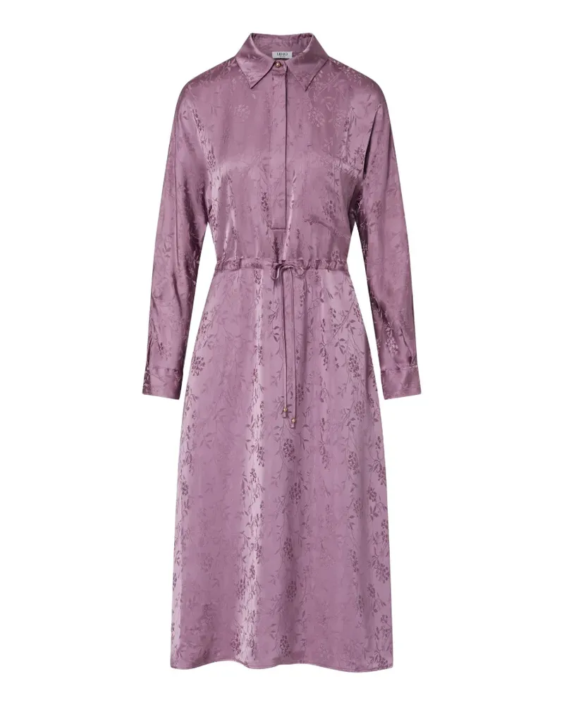 Liu Jo midi dress in jacquard satin - Rosa Rosa