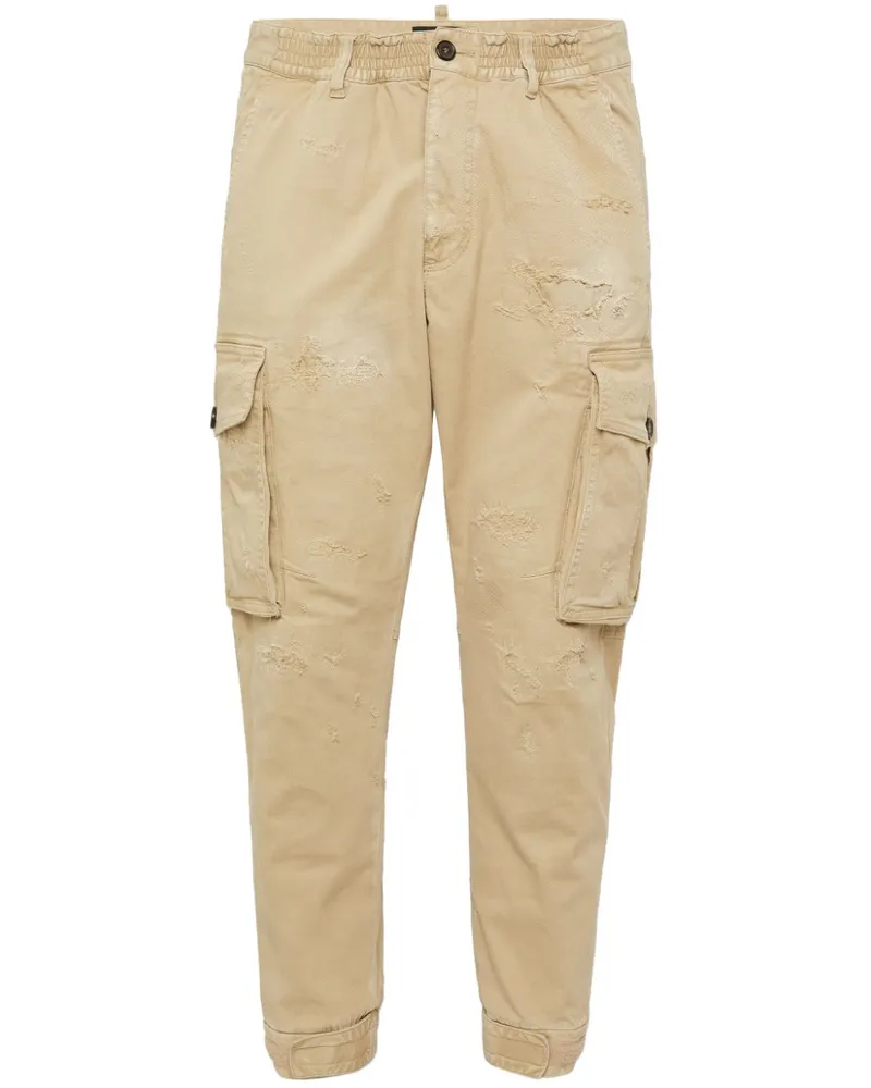 Dsquared2 Cyprus Cargohose im Distressed-Look - Nude Nude
