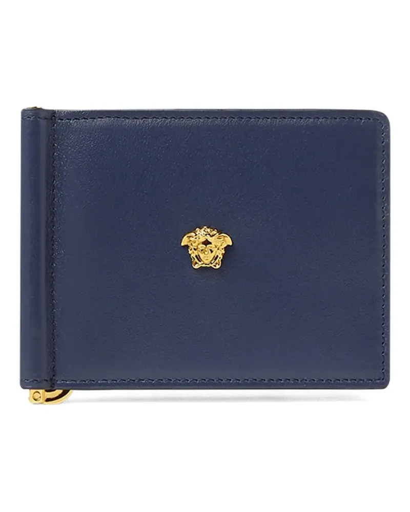 Versace La Medusa Portemonnaie mit Klammer - Blau Blau