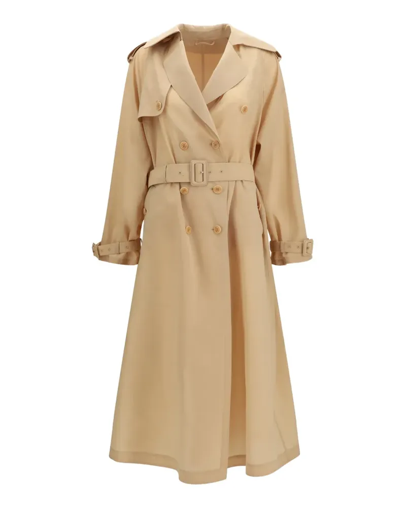Ermanno Scervino double-breasted belted trench coat - Nude Nude