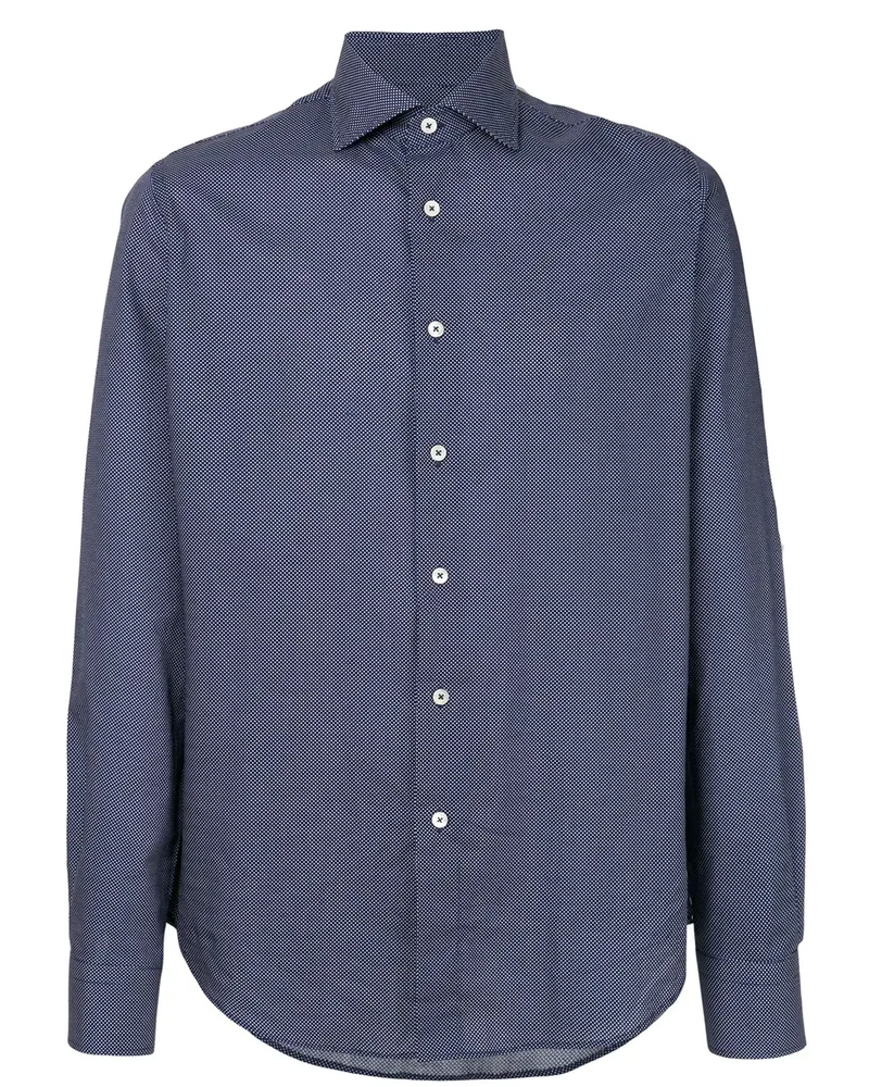 Dell'oglio Gepunktetes Hemd - Blau Blau