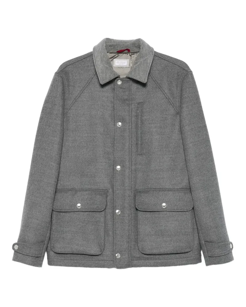Brunello Cucinelli Jacke mit Klappentasche - Grau Grau