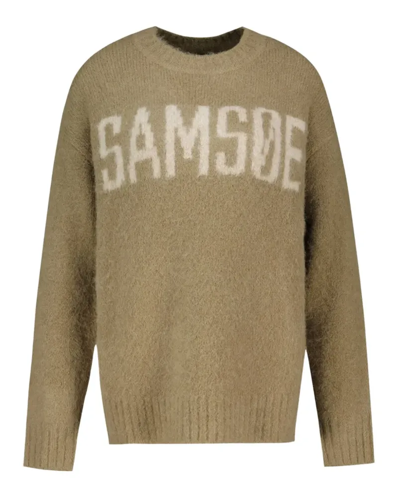 Samsøe & Samsøe Sajeanne logo-intarsia sweater - Nude Nude