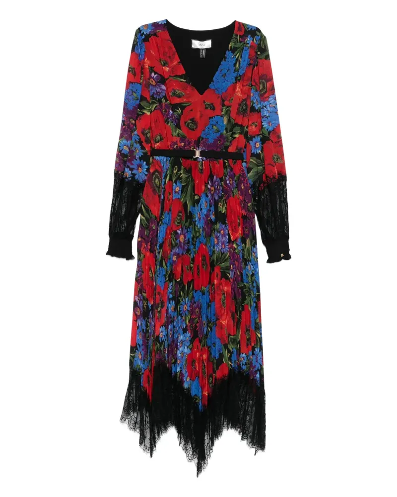 NISSA Spitzenkleid mit Blumen-Print - Rot Rot