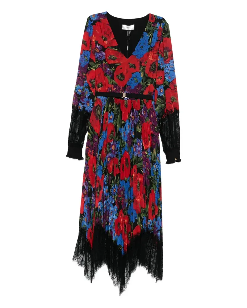 NISSA Spitzenkleid mit Blumen-Print - Rot Rot