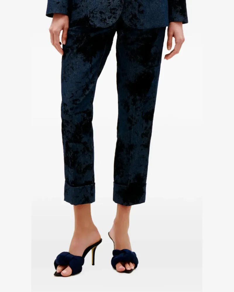 Silvia Tcherassi Moad Hose mit Samteffekt - Blau Blau