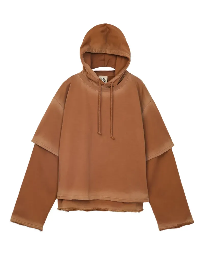 Camper Hoodie im Layering-Look - Braun Braun