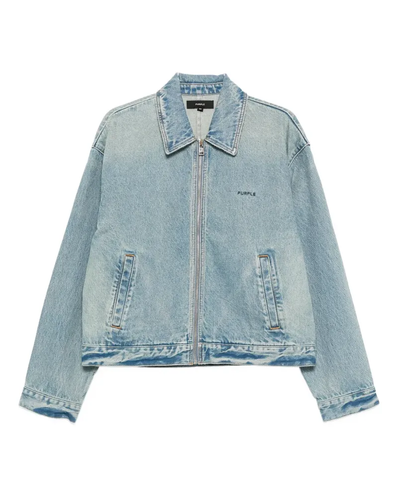 PURPLE BRAND Jeansjacke mit Reißverschluss - Blau Blau