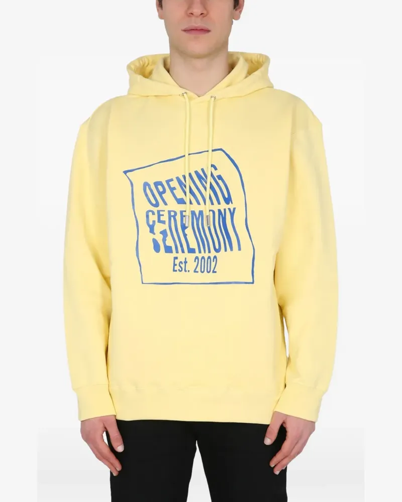 Opening Ceremony logo-print hoodie - Gelb Gelb