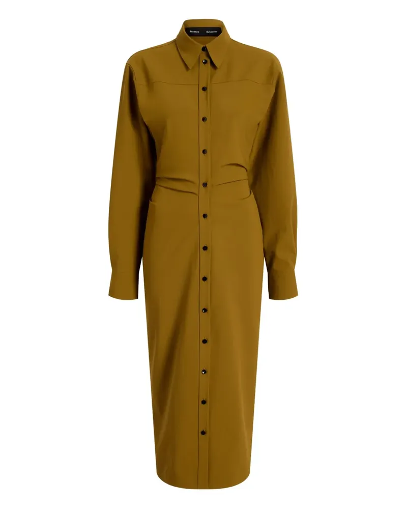 Proenza Schouler Geknöpftes Hemd-Midikleid - Braun Braun