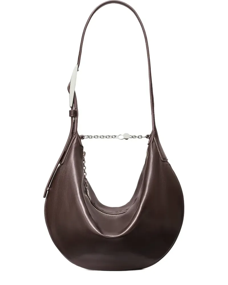 Tory Burch Kleine Balloon Schultertasche mit Reißverschluss - Braun Braun