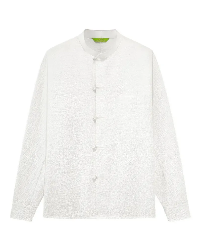 Shanghai Tang Tang frog-fastening shirt - Weiß Weiß