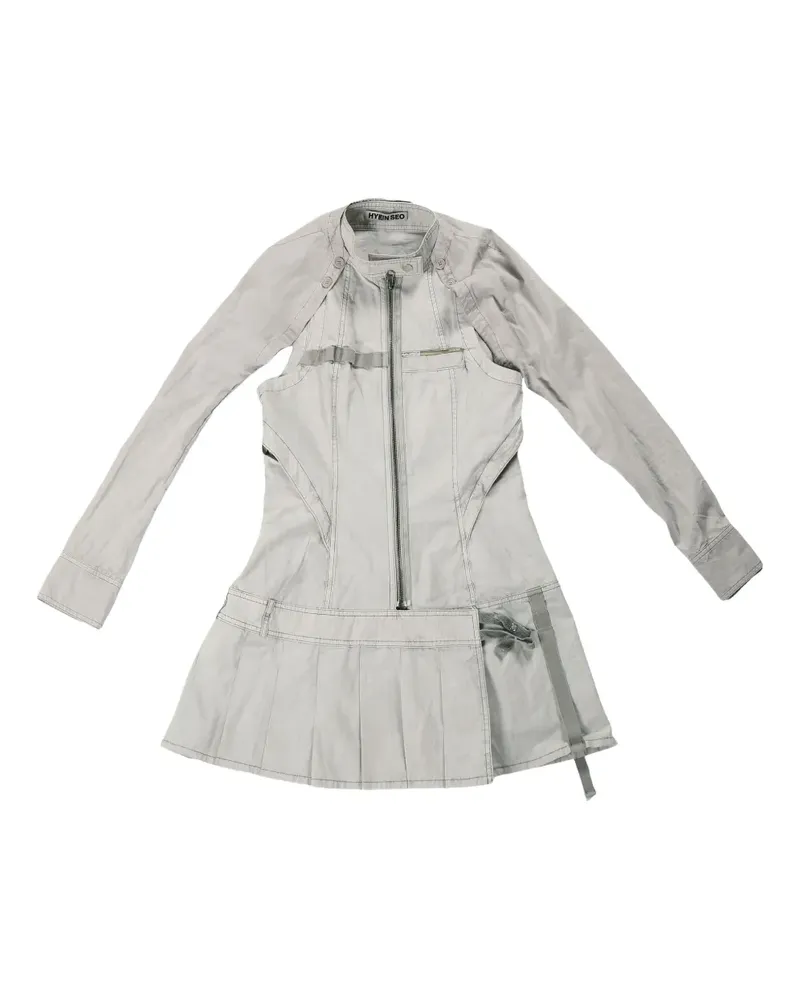 Hyein Seo cotton pleated dress - Grau Grau