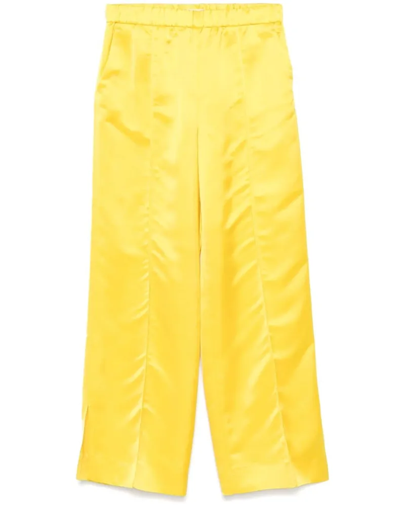 Jil Sander Hose aus Satin - Gelb Gelb