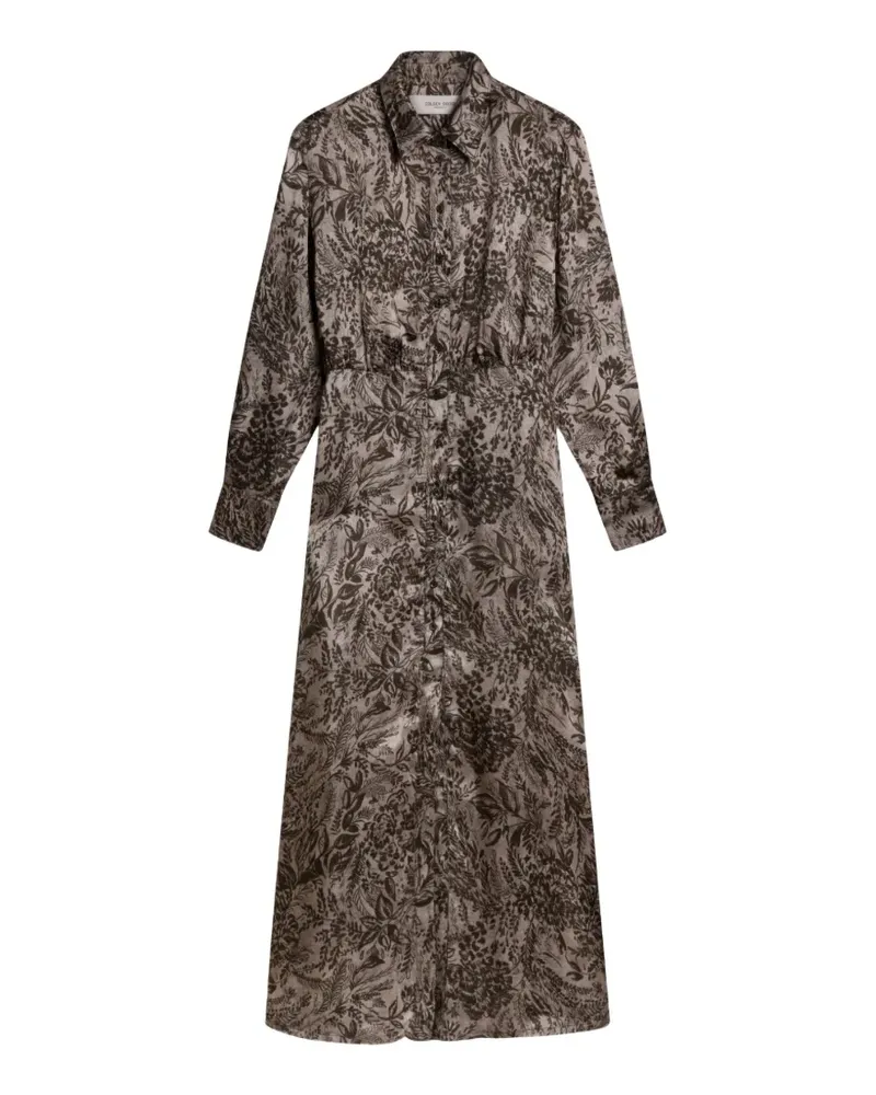 Golden Goose floral-print long-sleeve maxi dress - Nude Nude