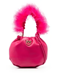 Pinko Handtasche mit Faux Fur Rosa