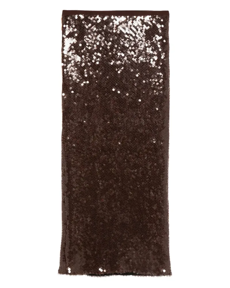 Semicouture Rock mit Pailletten - Braun Braun