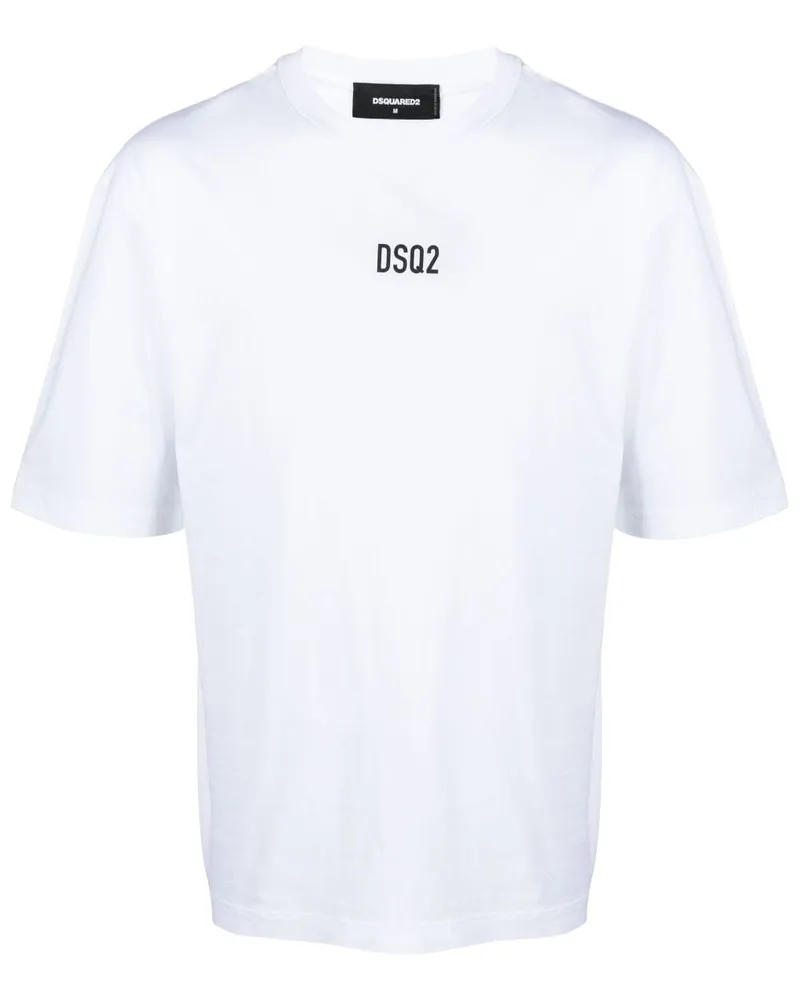 Dsquared2 T-Shirt mit Logo-Print - Weiß Weiß