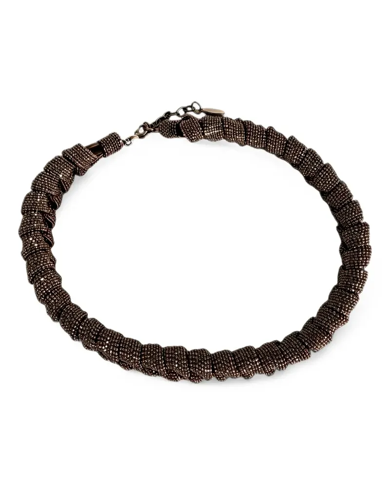 Brunello Cucinelli Monili twisted necklace - Gold Gold