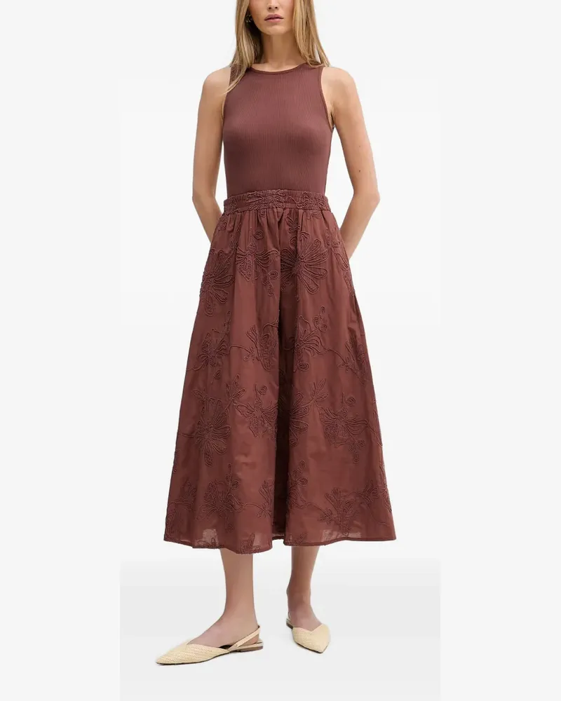 Benetton embroidered sleeveless midi dress - Braun Braun