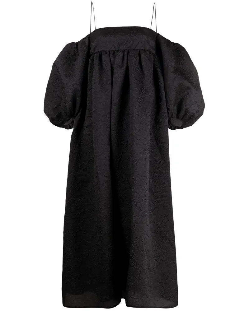 Cecilie Bahnsen Holly Midikleid - Schwarz Schwarz