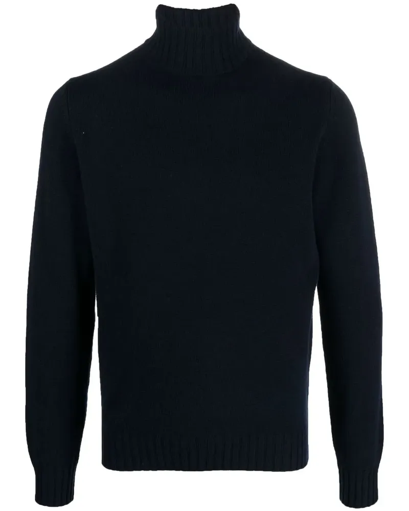 Dell'oglio Gestrickter Rollkragenpullover - Blau Blau