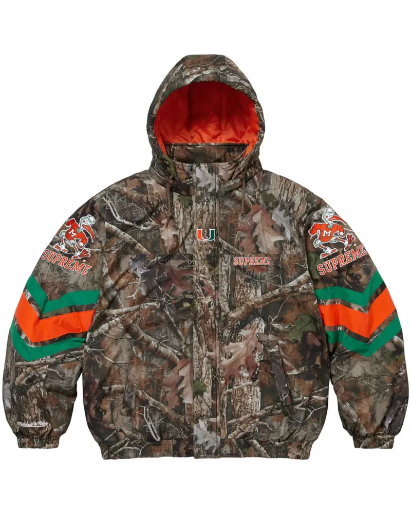Supreme Being x Mitchell & Ness NCAA Stadium Bomberjacke - Grün Grün