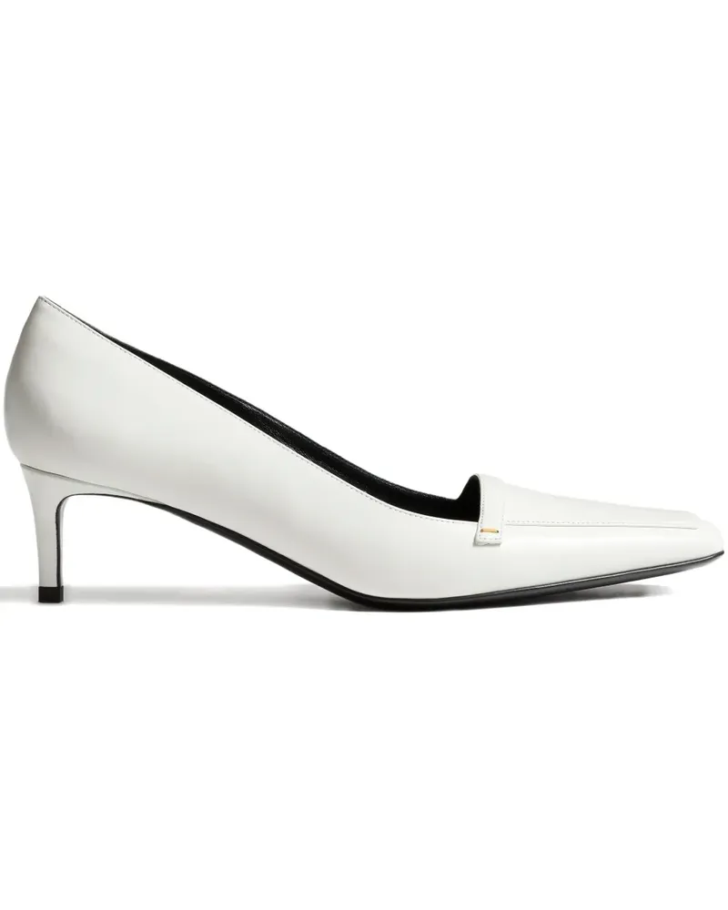 KHAITE 50mm Celia square-toe heeled pumps - Weiß Weiß