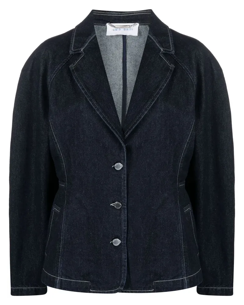 Alberta Ferretti Einreihiger Jeansblazer - Blau Blau