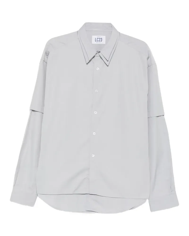 LC23 layered-sleeve shirt - Grau Grau