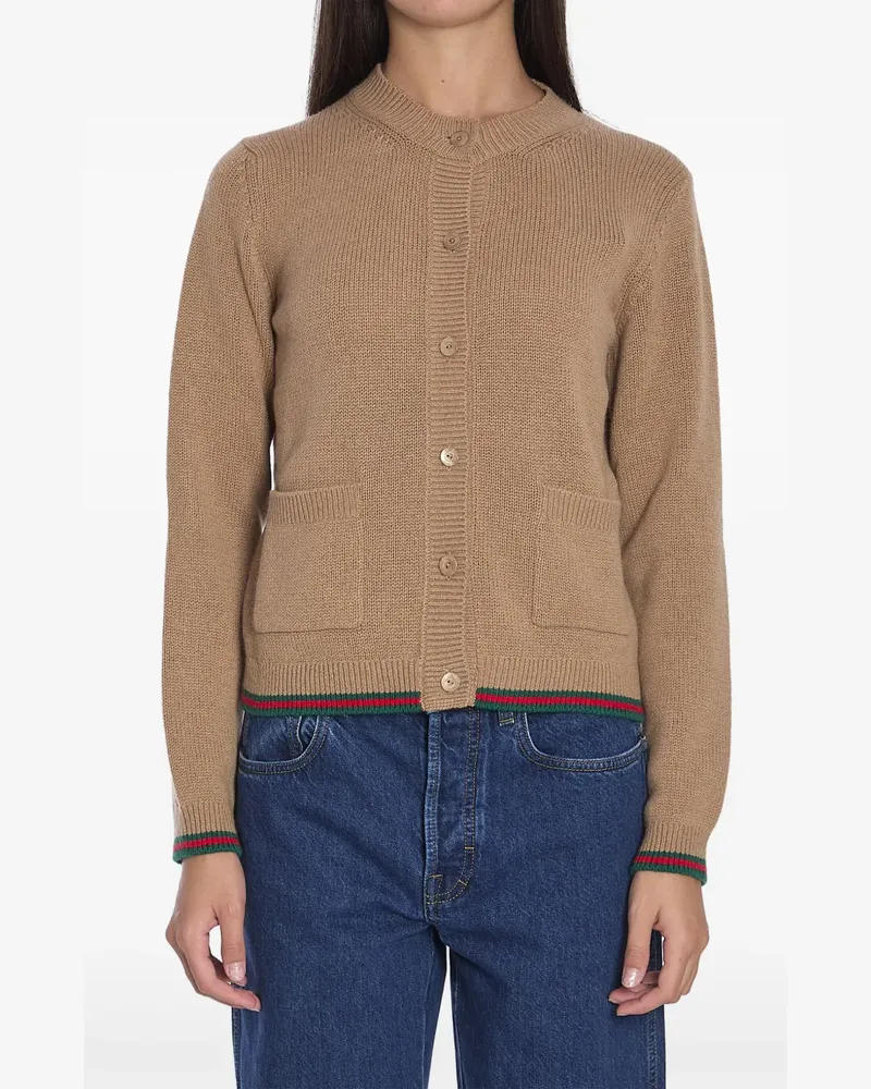 Gucci Cardigan mit Webstreifen - Nude Nude