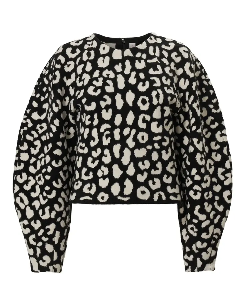 Carolina Herrera New York Pullover mit Leopardenmuster - Schwarz Schwarz