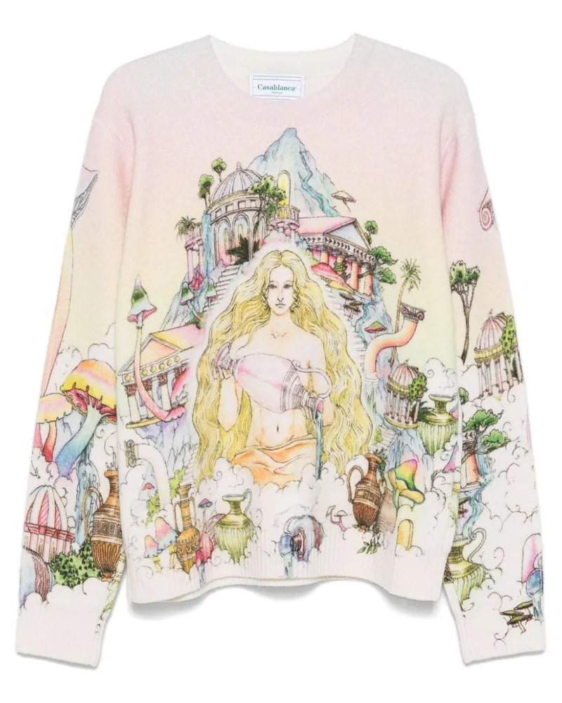 Casablanca Paris The Road to Knowledge Pullover - Nude Nude