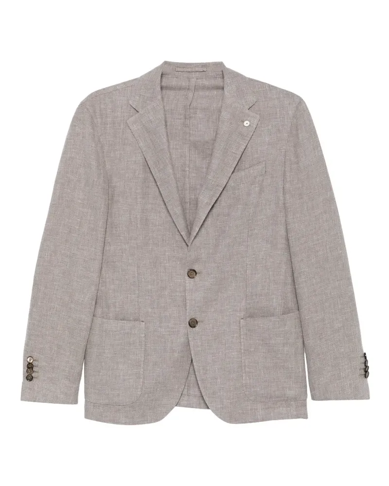 Luigi Bianchi Mantova button front blazer - Grau Grau