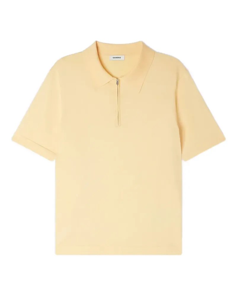 Sandro Poloshirt mit Reißverschluss - Gelb Gelb