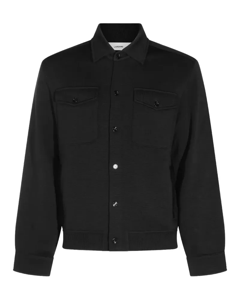 LARDINI Hemdjacke mit Klappentasche - Schwarz Schwarz