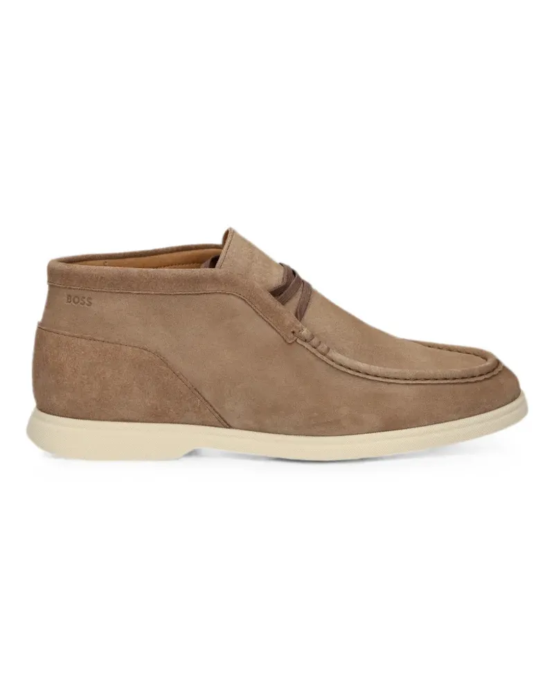 HUGO BOSS suede Desert boots with stitching details - Nude Nude