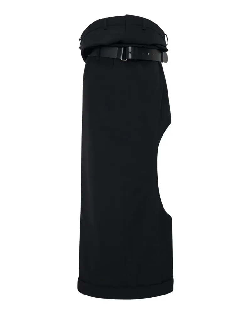 Junya Watanabe Skulpturaler drapierter Rock - Schwarz Schwarz