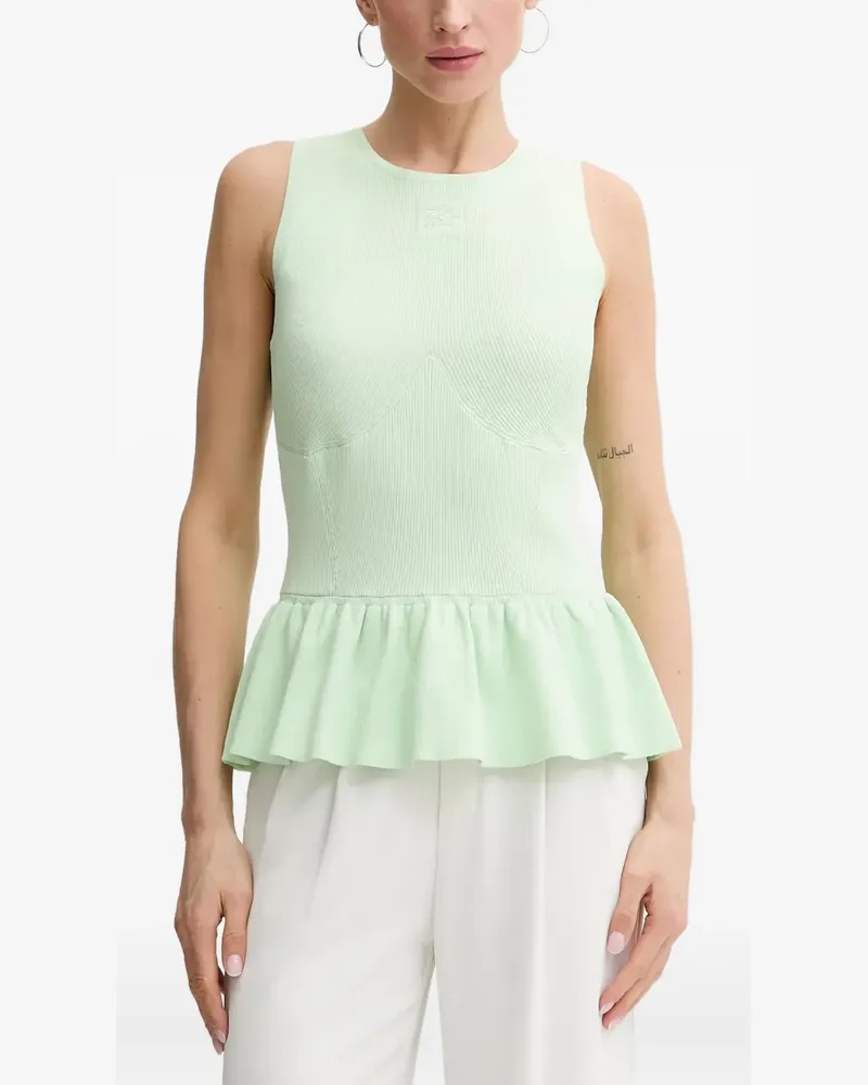 Karl Lagerfeld Top mit Schößchen - Grün Grün