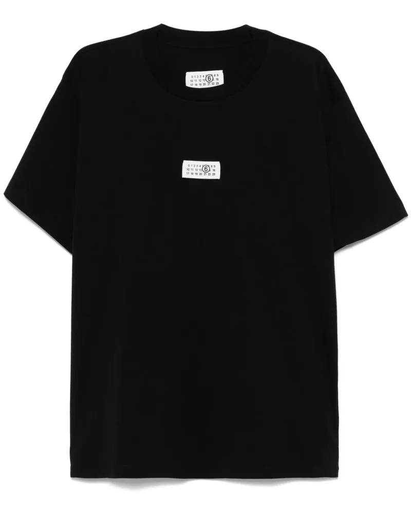 Maison Margiela T-Shirt mit Nummern-Motiv - Schwarz Schwarz
