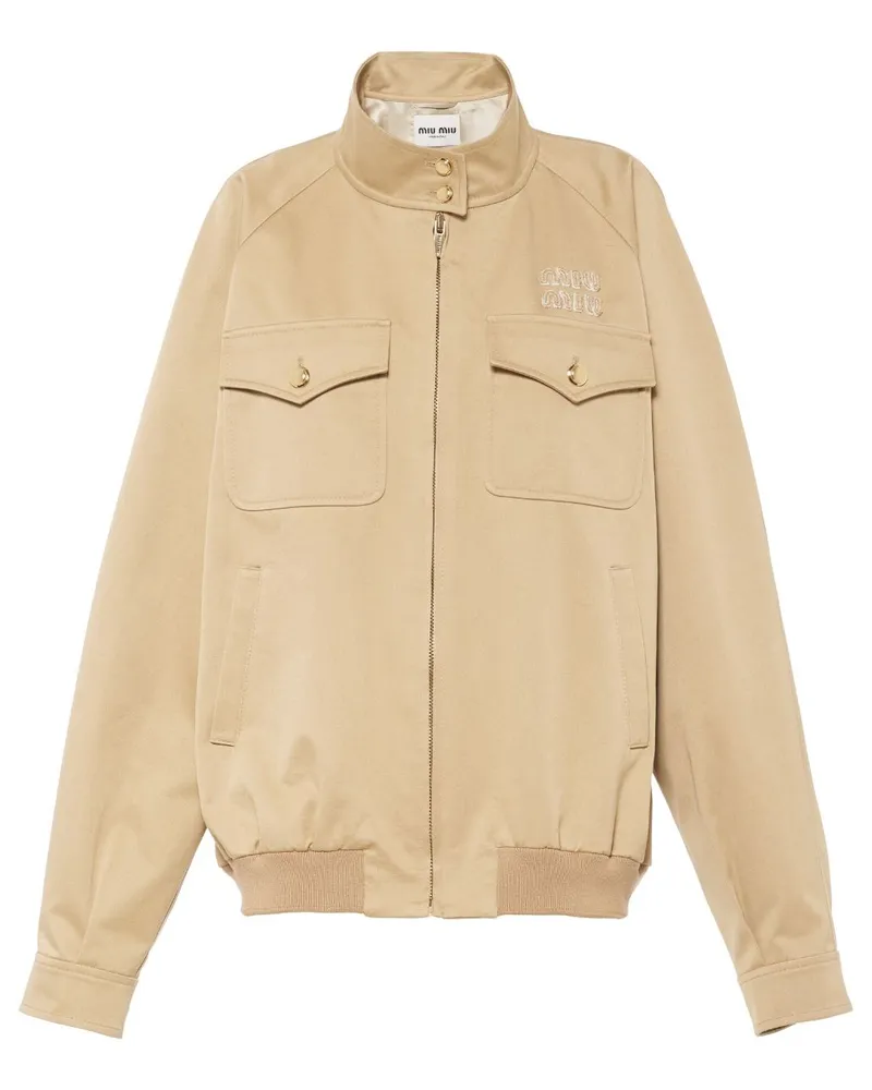 Miu Miu Fleece-Jacke - Nude Nude