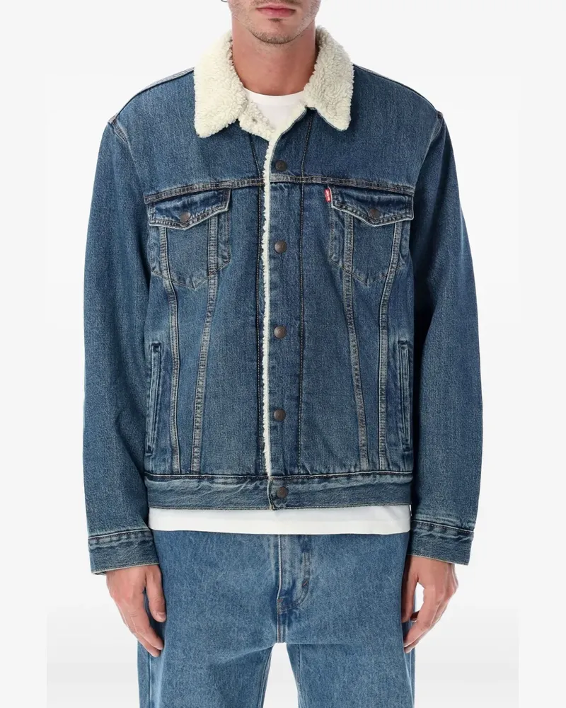 Levi's Type III Sherpa Trucker-Jacke - Blau Blau