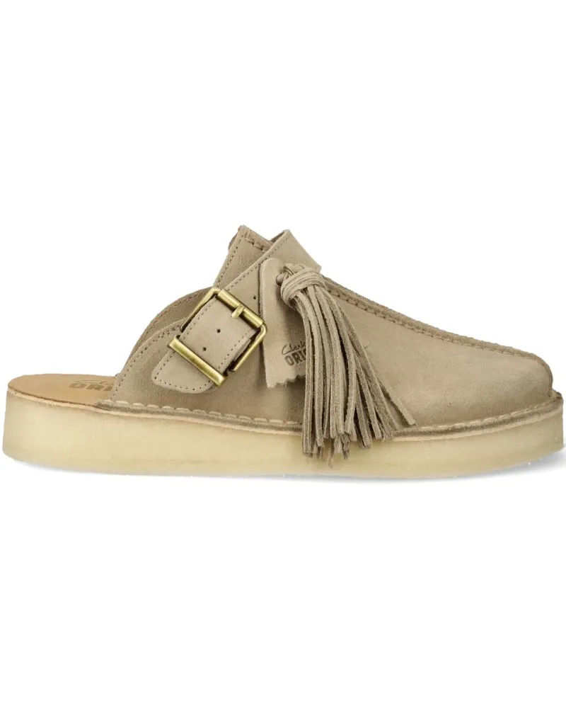 Clarks Trek Mule Slipper aus Wildleder - Nude Nude