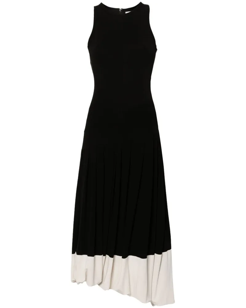 Victoria Beckham Krepp-Maxikleid mit Falten - Schwarz Schwarz