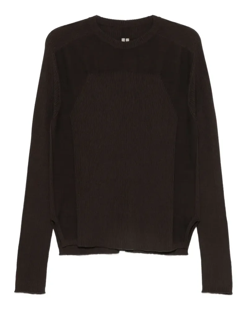 Rick Owens Geo Pullover mit gerippten Einsätzen - Braun Braun