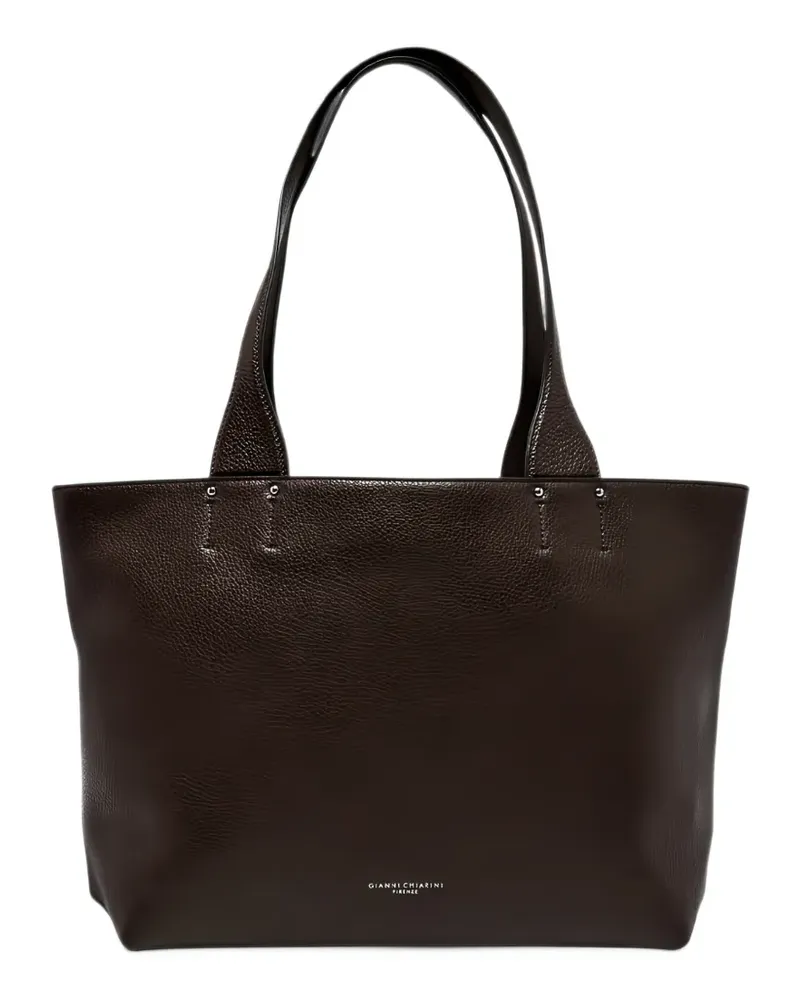 Gianni Chiarini Barbara Shopper Tote Bag aus gekörntem Leder - Braun Braun