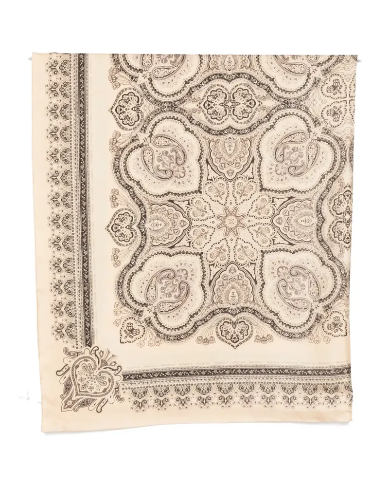 Zimmermann paisley-print scarf - Nude Nude