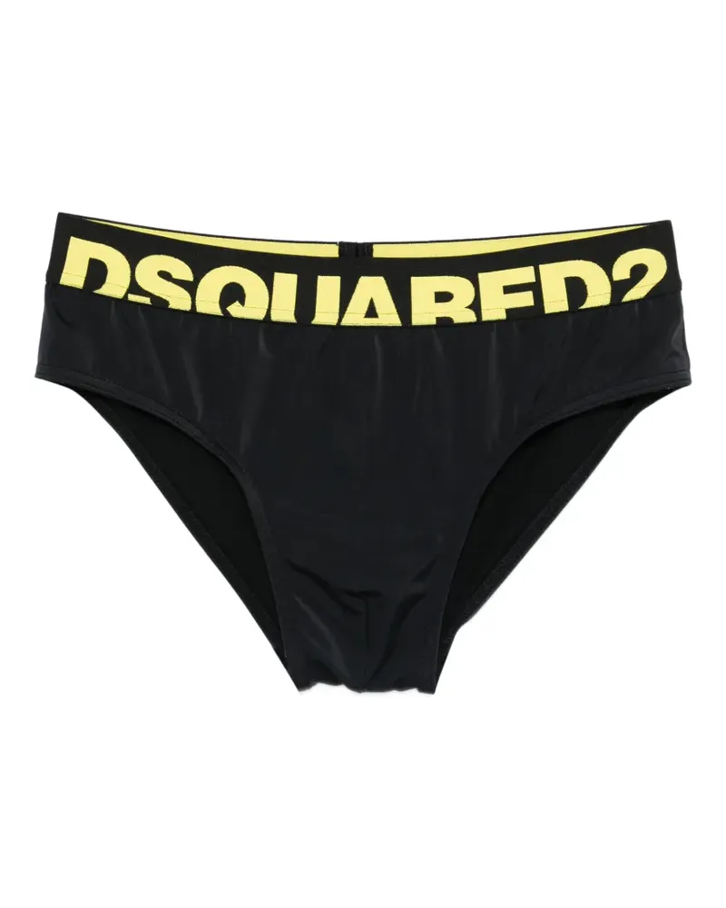 Dsquared2 Slip mit Logo-Bund - Schwarz Schwarz