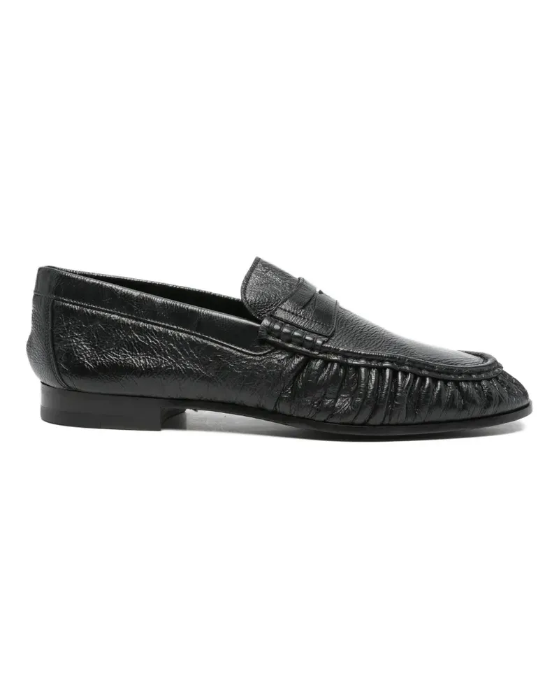 Tagliatore ruched-detail loafers - Schwarz Schwarz
