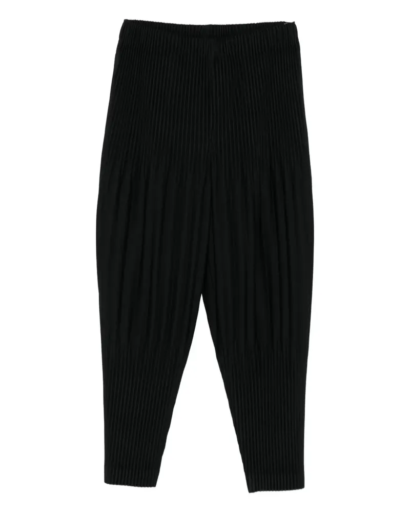 Issey Miyake Plissierte Hose - Schwarz Schwarz